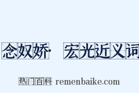 念奴娇·宏光近义词是什么意思的图片